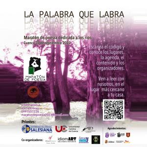 Afiche promocional de “La palabra que labra” - Maratón de poesía dedicada a los ríos
